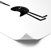 Wacht, wat? Grammar Humor Blue Poster (Hoek)