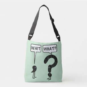 Wacht, wat? Spelling Crossbody Tas