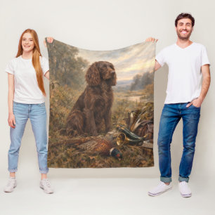 Wachtelhund Jachtkunst, Duitse Spaniel Fleece Deken