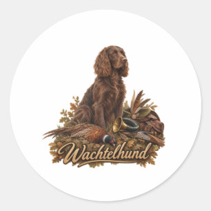 Wachtelhund Jachtkunst, Duitse Spaniel Ronde Sticker
