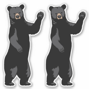 Wachten Beren zeggen Hallo Sticker