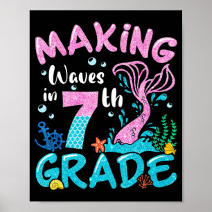 Wachten maken in 7e Grade Mermaid terug naar schoo Poster