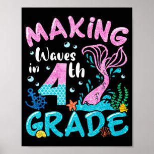 Wachten maken in de vierde klas Zeemeermin terug n Poster