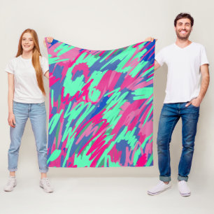 Wachten op Abstracte voorjaarsafdrukken Fleece Deken