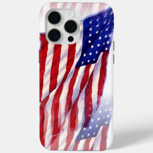Wachten op Amerikaanse vlag iPhone 15 Pro Max Hoesje
