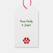 Wachten op Christmas Cat Gift Label Cadeaulabel (Achterkant)