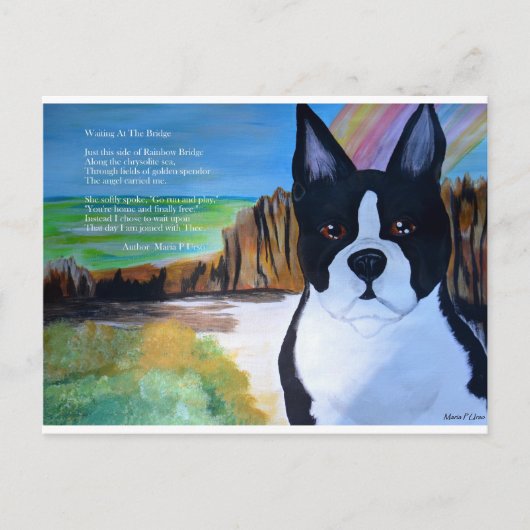 Wachten op de brug briefkaart (Voorkant)