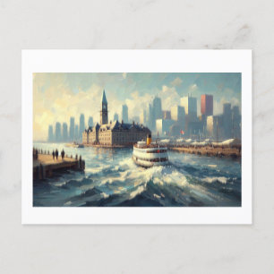Wachten op de ferry, briefkaart