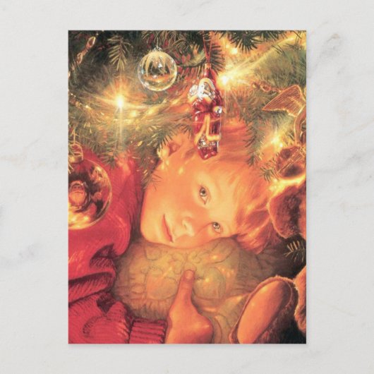 Wachten op de kerstman feestdagenkaart (Voorkant)