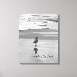 Wachten op de Lord Seashore Canvas Afdruk