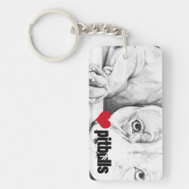 Wachten op de patiënt (hartstieren) sleutelhanger