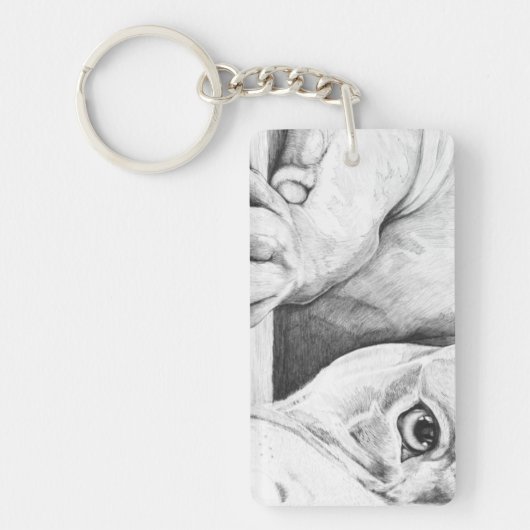 Wachten op de patiënt (hartstieren) sleutelhanger (Voorkant)