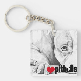 Wachten op de patiënt (hartstieren) sleutelhanger