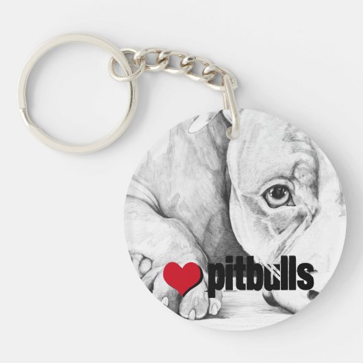 Wachten op de patiënt (hartstieren) sleutelhanger (Voorkant)