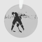 Wachten op de Puck - Hockey Player Ornament (voorkant)