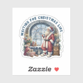 Wachten op de Santa Vinyl Sticker