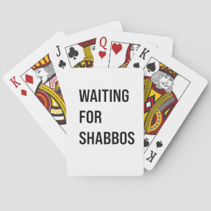 Wachten op de Sjabbat Hanukkah Joods Grappig Pokerkaarten