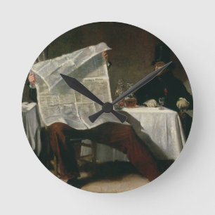 Wachten op de Times, 1831 (olie op canvas) Ronde Klok