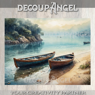 Wachten op de volgende reis - Decoupage - Tissuepapier