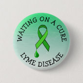 Wachten op een crème, lymfespanning ronde button 5,7 cm (Voorkant)