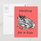 Wachten op een kus briefkaart (Voorkant / Achterkant)