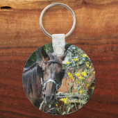 Wachten op een paard sleutelhanger (Voorkant)