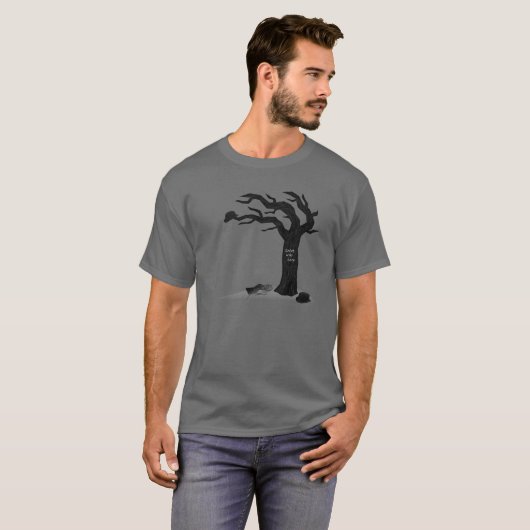 Wachten op Godot - Godot was hier T-shirt (Voorkant volledig)