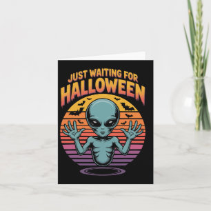 Wachten op Halloween Alien Vibes Kaart