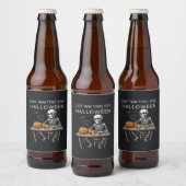 Wachten op Halloween | Fun Skeleton Bier Etiket (Flessen)