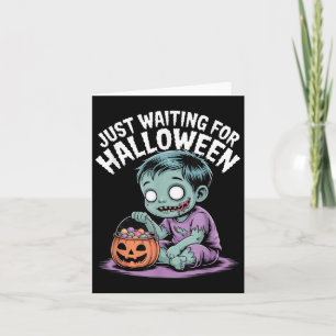 Wachten op Halloween grappige Halloween quotes Kaart