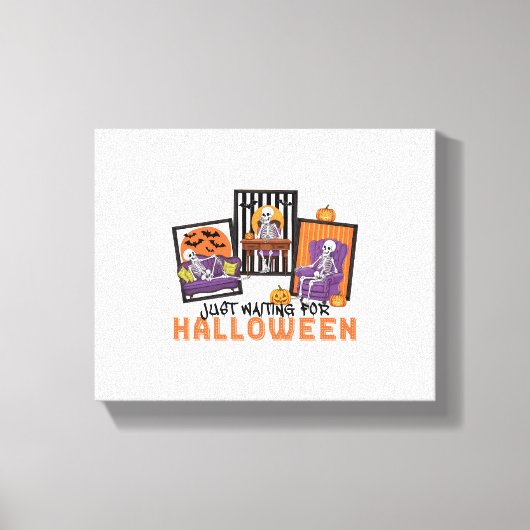 Wachten op Halloween Herfst Vibes Canvas Afdruk (Voorkant)