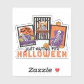 Wachten op Halloween Herfst Vibes Sticker (Vel)