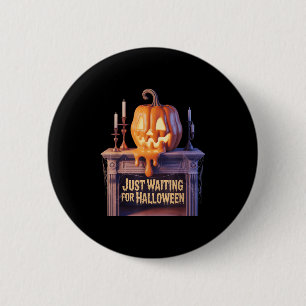 Wachten op Halloween Jack of Lantern Halloween Ronde Button 5,7 Cm