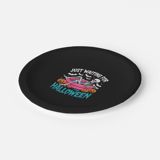 Wachten op Halloween PNG Papieren Bordje (Gekanteld)
