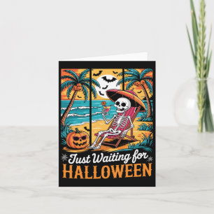 Wachten op Halloween Shirt Spooky Ghost Mannen Kaart