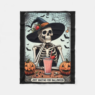 Wachten op Halloween Skeleton Pet heksen Fleece Deken