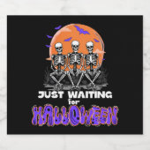 Wachten op Halloween, Skeleton Schattige Bier Etiket (Enkel label)