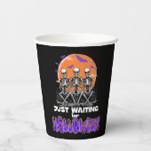 Wachten op Halloween, Spooky Skeleton Papieren Bekers (Achterkant)