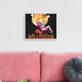 Wachten op Halloween Summer Nurse Skeleton P Canvas Afdruk (Insitu (Woonkamer))