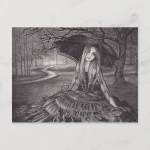 Wachten op het Briefkaart van de gevampier op het 