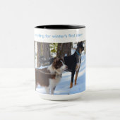 wachten op het eerste storm van de winter mok (Midden)