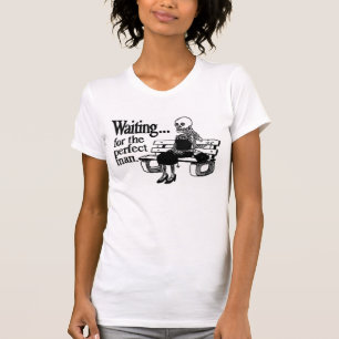 Wachten op het perfecte man t-shirt