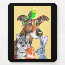 Wachten op het weekendontwerp muismat