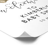 wachten op het welkomstteken van het griekse baby  poster (Hoek)