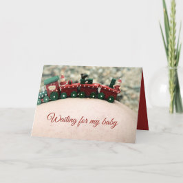 Wachten op mijn Baby moederschap kerst Kaart