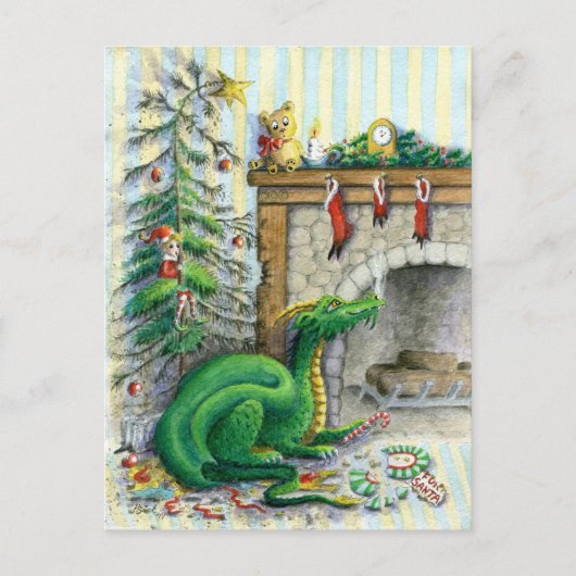 Wachten op Santa - briefkaart (Voorkant)