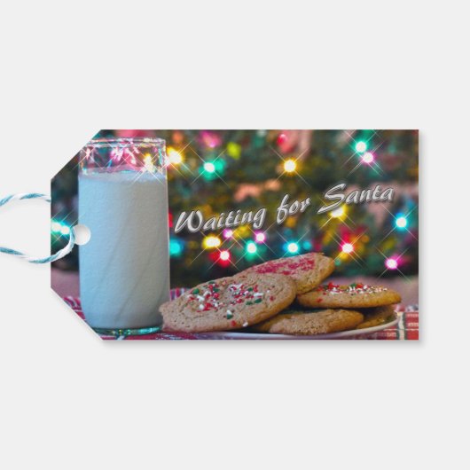 Wachten op Santa Cadeaulabel (Achterkant Horizontaal)