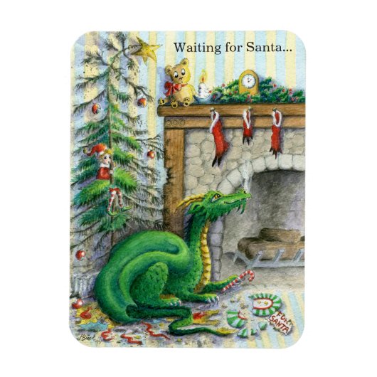 Wachten op Santa magneet (Verticaal)