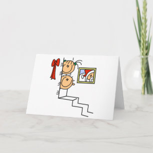 Wachten op Santa T-shirts en cadeautjes Feestdagen Kaart