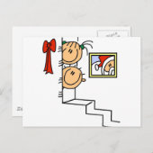 Wachten op Santa T-shirts en cadeautjes Feestdagenkaart (Voorkant / Achterkant)